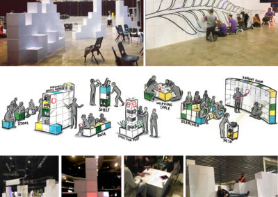 Tetrix -"Modulable cubes" scenario visualization, in creative environment