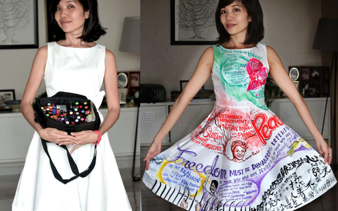 Scribe on Dress – Heros, powerful quotes from the world female peace leaders, environmentalists and heros