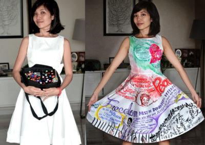 Scribe on Dress – Heros, powerful quotes from the world female peace leaders, environmentalists and heros