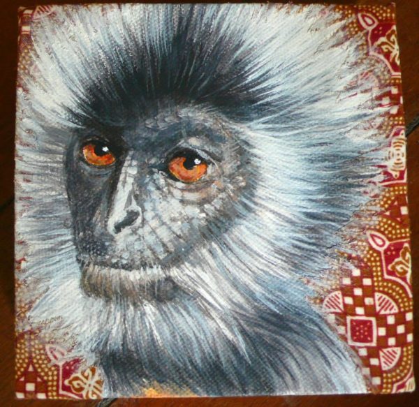 Portrait of Borneo by tikkahun_silver leaf monkey