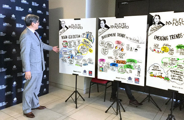 TAK-TIK graphic recording Future Forward Forum on Developing