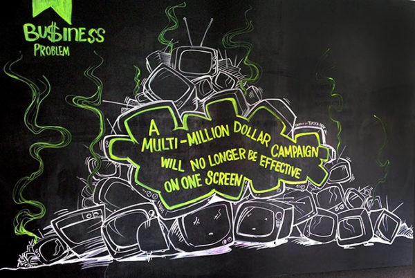 TAK-TIK fresco illustrations for Kantar at APAC Confest conference 2015 by GroupM WPP