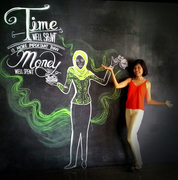 TAK-TIK chalk fresco illustrations for Kantar at APAC Confest conference 2015 by GroupM WPP