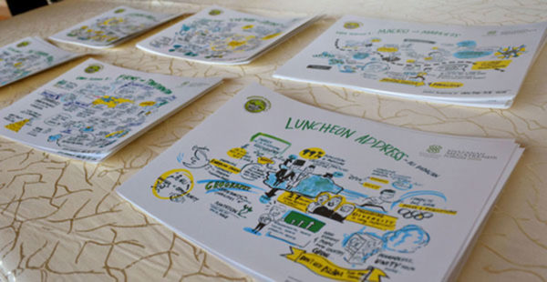 TAK-TIK live drawing of contents into visual for Khazanah Megatrends Forum