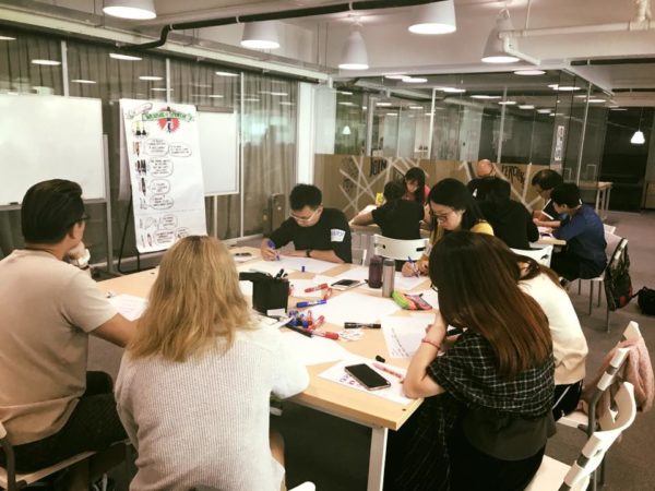LOG graphic recording workshop by Tak-tik hong kong