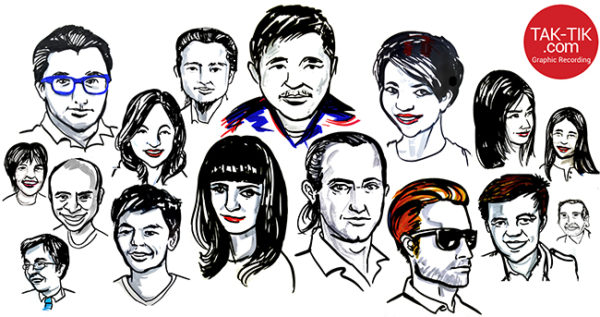 TAK-TIK Visual Solutions turned speeches into 1 big picture in TEDxwanchai hongkong. Live drawing of your event into 1 big picture