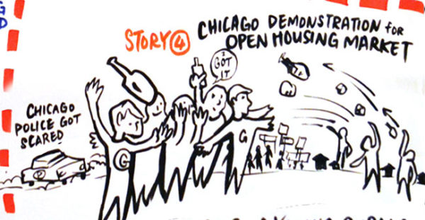 TAK-TIK Visual Solutions live scribe of words into a graphic in Women Peace building Leadership Workshop for CPCS in Siem Reap, Cambodia. Live Scribe, live drawing