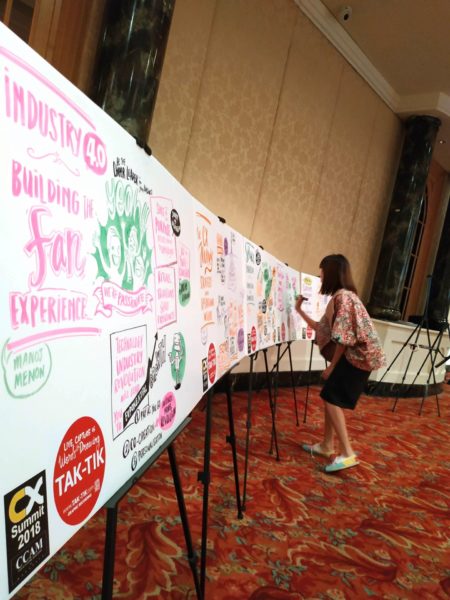 CX summit 2018 TAK-TIK graphic recording at CX summit conf CCAM